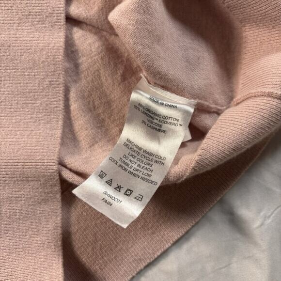 Quince Women’s Lightweight Heather Purple Cotton Cashmere V-Neck Sweater sz M - Picture 3 of 5
